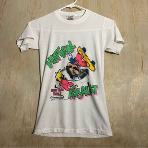 VTG 1989 Super Mario Bros 2 Hawk Vertical Assault Nintendo Shirt NES Youth LARGE
